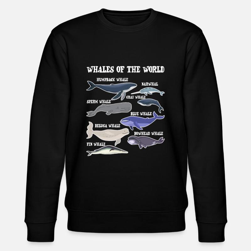 Les baleines du monde - Sweat bio CHANGER Stanley/Stella Unisexe - noir