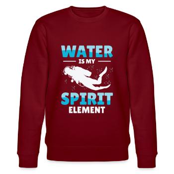 Snorkeling Water Sports Spirit Element - Stanley/Stella CHANGER Unisex Organic Sweatshirt - burgundy - Front - Nik (191cm) & Marisol (170cm)