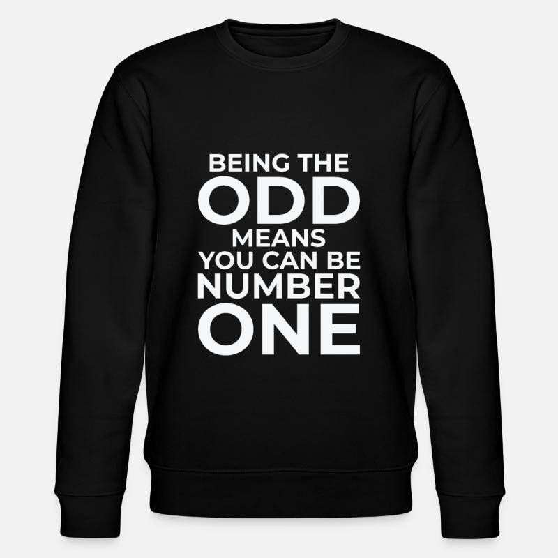 Math Odd Number Mathematics Smart Inspirational - Stanley/Stella CHANGER Unisex Organic Sweatshirt - black