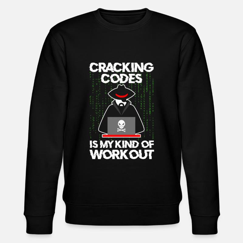 Cybersecurity Professional Hacker Cracking Codes - Stanley/Stella CHANGER Unisex Organic Sweatshirt - black