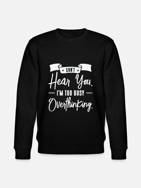 Overanalyzing Line Art Overthinker Drawing - Stanley/Stella CHANGER Unisex Organic Sweatshirt - black