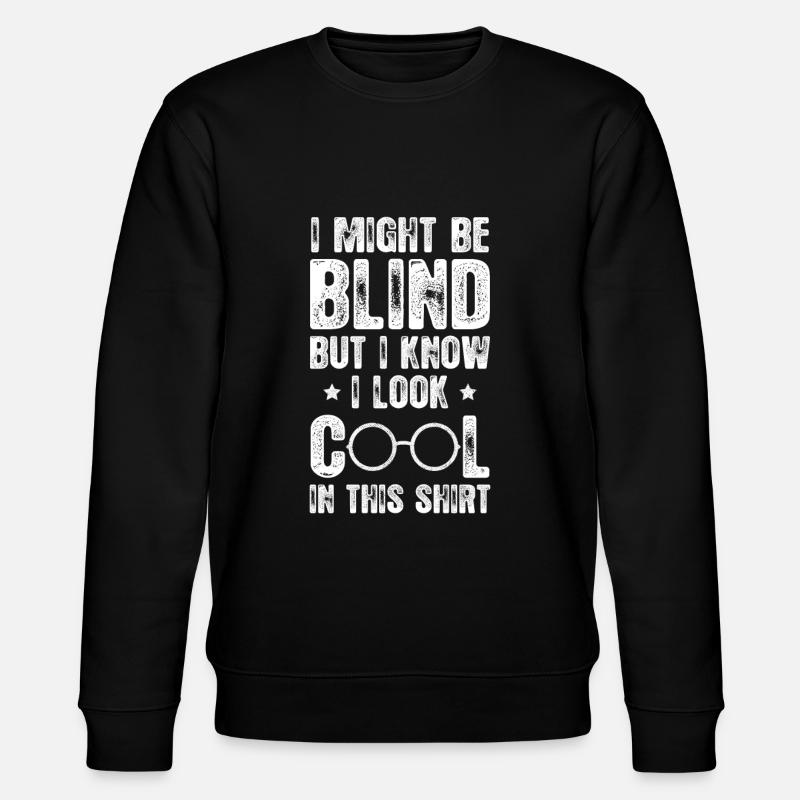 Braille-Schrift Blinde Blindheit Bewusstsein - Stanley/Stella Unisex Bio-Sweatshirt CHANGER  - Schwarz
