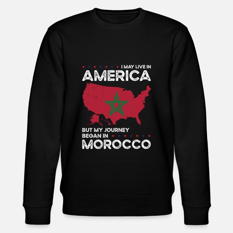 Né marocain Maroc États-Unis - Sweat bio CHANGER Stanley/Stella Unisexe - noir