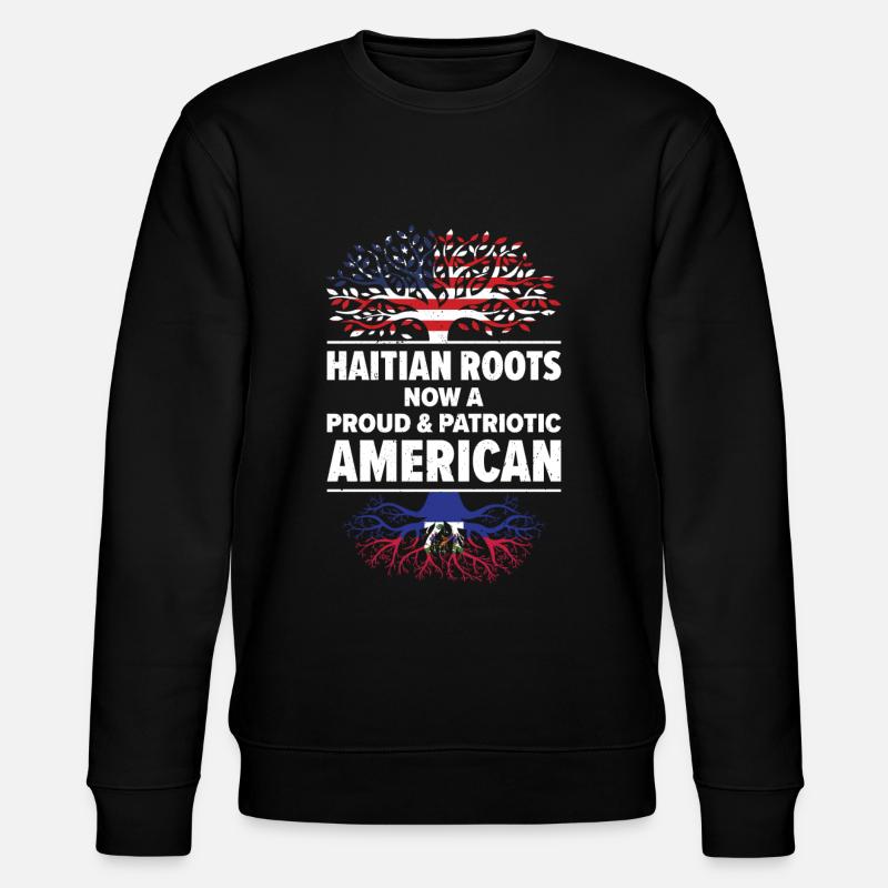 Né haïtien haïtien américain USA - Sweat bio CHANGER Stanley/Stella Unisexe - noir