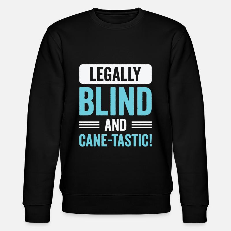 Braille Blind Blindness Awareness Visually - Stanley/Stella CHANGER Unisex Organic Sweatshirt - black