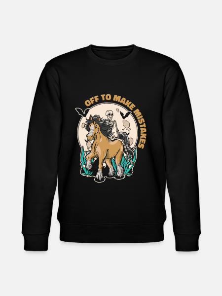 Skelett Reitpferd Fehler Reiten - Stanley/Stella Unisex Bio-Sweatshirt CHANGER  - Schwarz