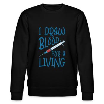 Phlebotomist Phlebotomie Krankenschwester Tech - Stanley/Stella Unisex Bio-Sweatshirt CHANGER  - Schwarz - Vorne - Nik (191cm) & Marisol (170cm)