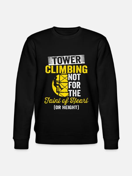 Cell Tower Climber Climbing Technician - Stanley/Stella CHANGER Unisex Organic Sweatshirt - black