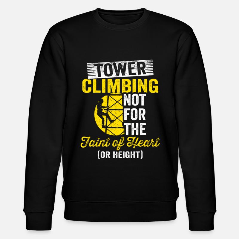 Cell Tower Climber Climbing Technician - Stanley/Stella CHANGER Unisex Organic Sweatshirt - black