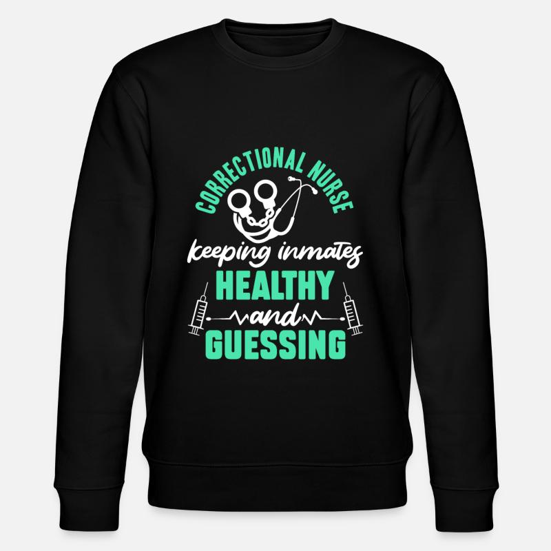 Justizvollzugsschwester Krankenpflege - Stanley/Stella Unisex Bio-Sweatshirt CHANGER  - Schwarz