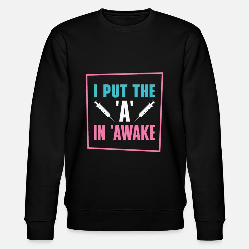 Infirmière anesthésiste anesthésiste - Sweat bio CHANGER Stanley/Stella Unisexe - noir