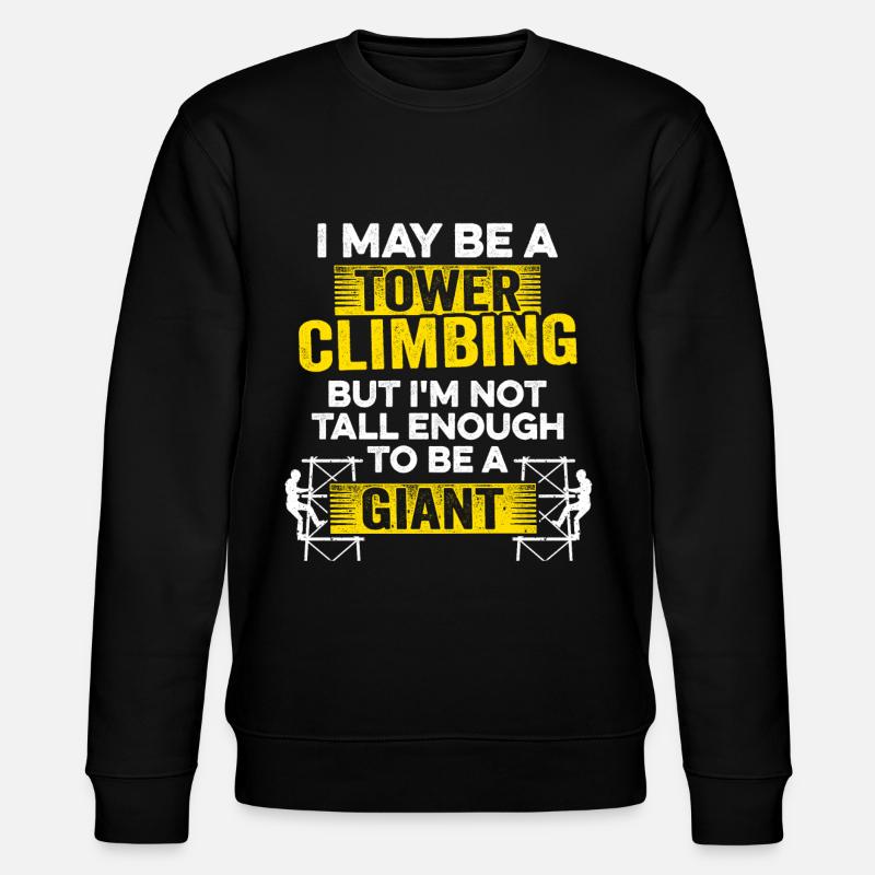 Cell Tower Climber Climbing Technician - Stanley/Stella CHANGER Unisex Organic Sweatshirt - black