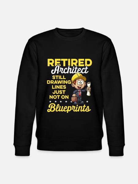 Retired Architect Architecture Retirement - Stanley/Stella CHANGER Unisex Organic Sweatshirt - black
