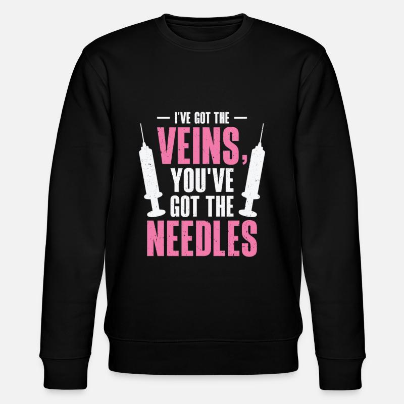 Phlebotomist Phlebotomy Nurse Tech - Stanley/Stella CHANGER Unisex Organic Sweatshirt - black