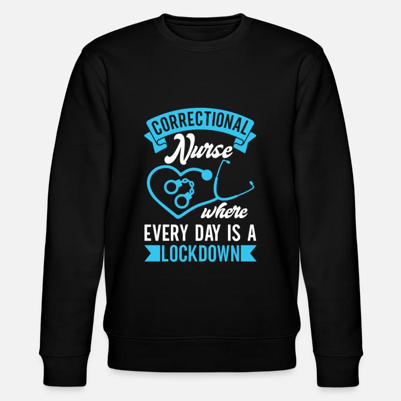 Justizvollzugsschwester Krankenpflege - Stanley/Stella Unisex Bio-Sweatshirt CHANGER  - Schwarz