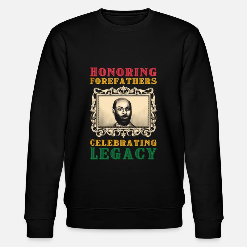 Schwarze Geschichte Juneteenth Schwarzer Stolz - Stanley/Stella Unisex Bio-Sweatshirt CHANGER - Schwarz