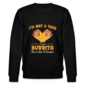 Burrito Mexikanisches Essen Liebhaber - Stanley/Stella Unisex Bio-Sweatshirt CHANGER  - Schwarz - Vorne - Nik (191cm) & Marisol (170cm)