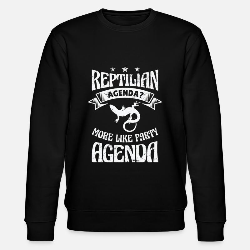 Lézard-Reptile-Agenda-Théorie du complot - Sweat bio CHANGER Stanley/Stella Unisexe - noir