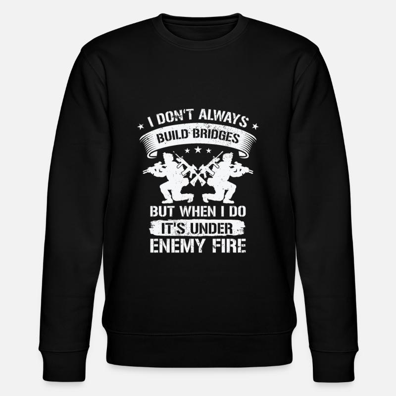 Combat Engineer Engineering Army - Stanley/Stella CHANGER Unisex Organic Sweatshirt - black