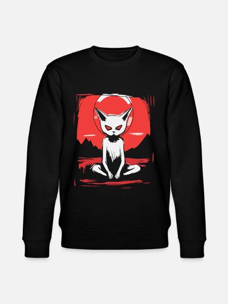 Japan, Red Sun, Yoga, Cat - Stanley/Stella CHANGER Unisex Organic Sweatshirt - black