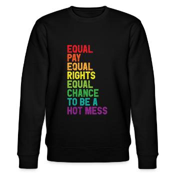Feminismus Feminismus Frauen Gleichberechtigung - Stanley/Stella Unisex Bio-Sweatshirt CHANGER  - Schwarz - Vorne - Nik (191cm) & Marisol (170cm)