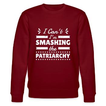 Feminismus Feminismus Frauen Gleichberechtigung - Stanley/Stella Unisex Bio-Sweatshirt CHANGER  - Burgunderrot - Vorne - Nik (191cm) & Marisol (170cm)