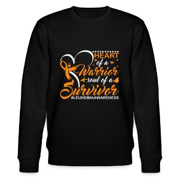 Leukämie-Schleife Leukämie-Aufklärungswoche - Stanley/Stella Unisex Bio-Sweatshirt CHANGER  - Schwarz - Vorne - Nik (191cm) & Marisol (170cm)