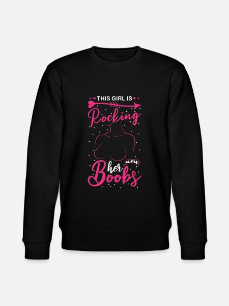 Breast Cancer Pins Ribbon Breast Cancer Awareness - Stanley/Stella CHANGER Unisex Organic Sweatshirt - black