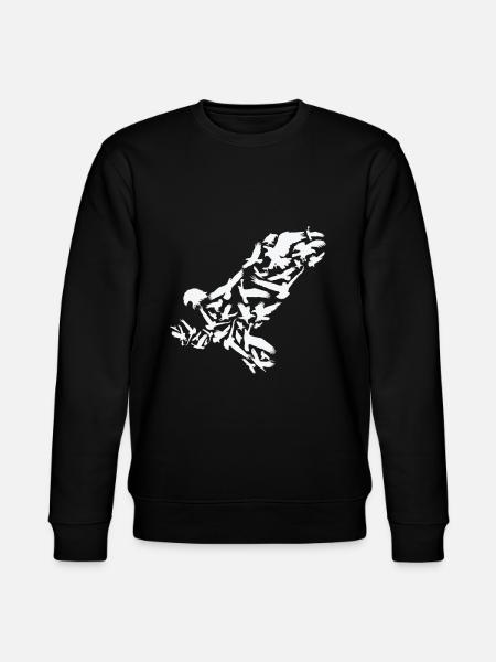 Adler Raubvogel Adler Silhouette - Stanley/Stella Unisex Bio-Sweatshirt CHANGER  - Schwarz