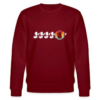 Home Brewing Craft Beer Hops Beer Enthusiast - Stanley/Stella CHANGER Unisex Organic Sweatshirt - burgundy - Front - Nik (191cm) & Marisol (170cm)