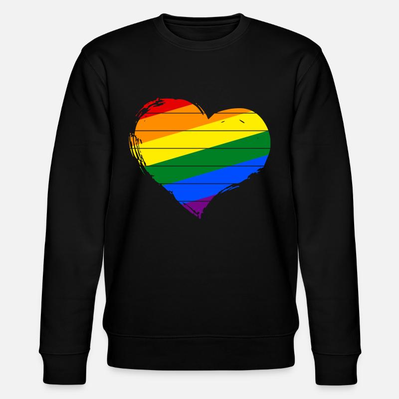 I Love LGBT - Stanley/Stella CHANGER Unisex Organic Sweatshirt - black