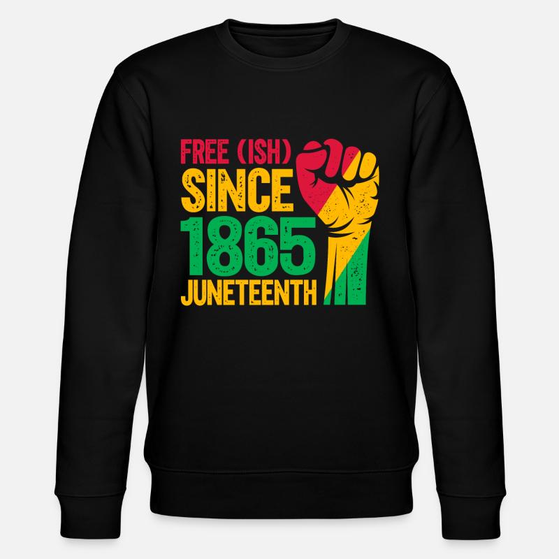 Juneteenth - Stanley/Stella Unisex Bio-Sweatshirt CHANGER  - Schwarz