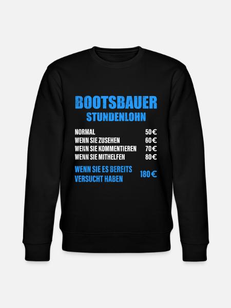 Bootsbauer Spruch - Stanley/Stella Unisex Bio-Sweatshirt CHANGER - Schwarz