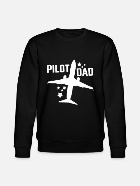 Pilot far Fly Pilot Papa Far - Stanley/Stella økologisk unisex-sweatshirt CHANGER  - sort