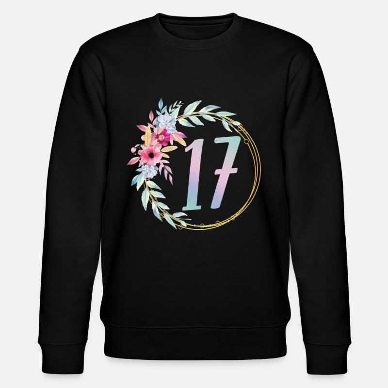 17th birthday - Stanley/Stella CHANGER Unisex Organic Sweatshirt - black