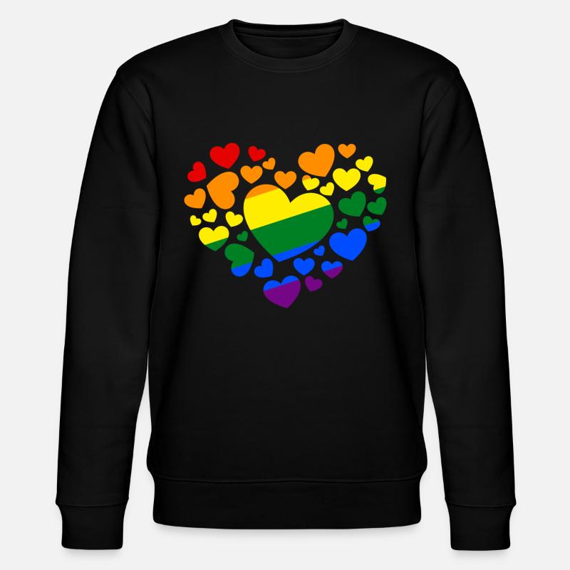 I Love LGBT - Stanley/Stella Unisex Bio-Sweatshirt CHANGER  - Schwarz