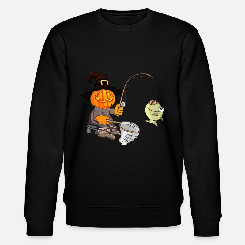 Halloween Pêcheur de citrouille - Sweat bio CHANGER Stanley/Stella Unisexe - noir