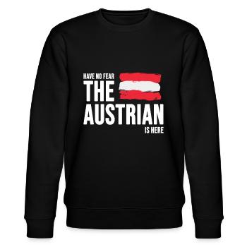 Österreich Österreicher - Stanley/Stella Unisex Bio-Sweatshirt CHANGER  - Schwarz - Vorne - Nik (191cm) & Marisol (170cm)