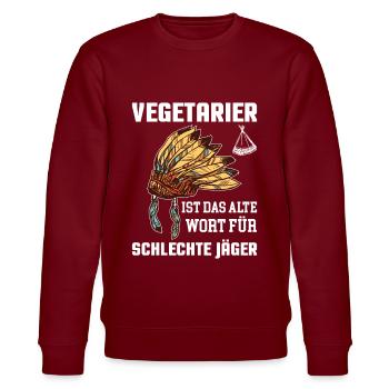 Anti végétarien Viande de mangeur de viande végétarienne - Sweat bio CHANGER Stanley/Stella Unisexe - bordeaux - Devant - Nik (191cm) & Marisol (170cm)