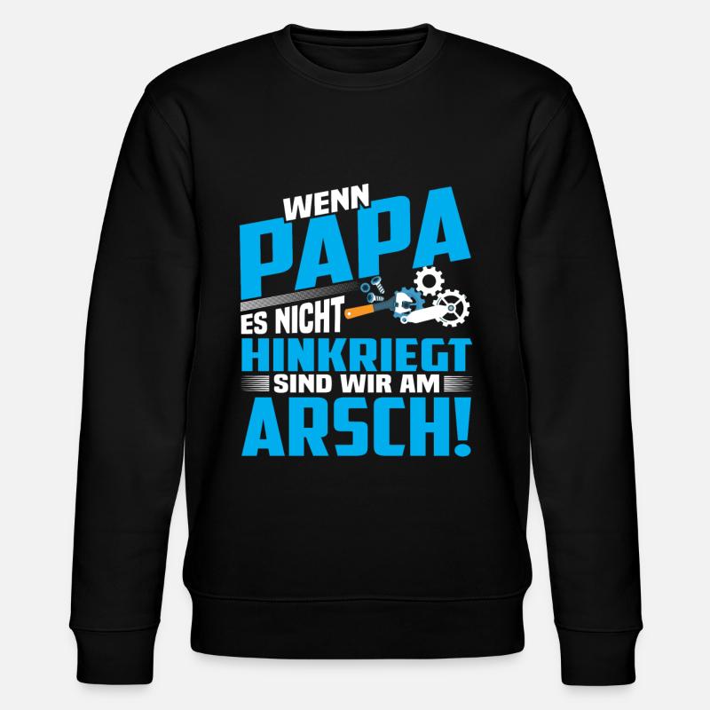 Papa Handwerker - Stanley/Stella Unisex Bio-Sweatshirt CHANGER  - Schwarz