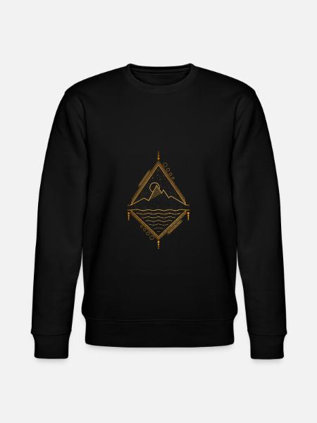 Minimal geometric landscape - Stanley/Stella CHANGER Unisex Organic Sweatshirt - black