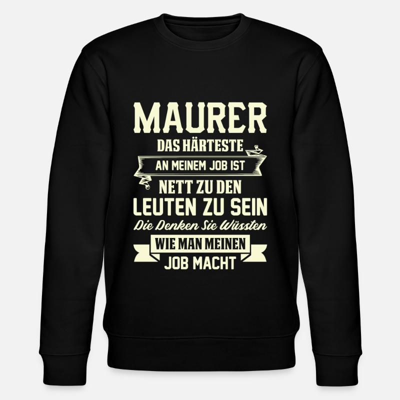 maçon - Sweat bio CHANGER Stanley/Stella Unisexe - noir