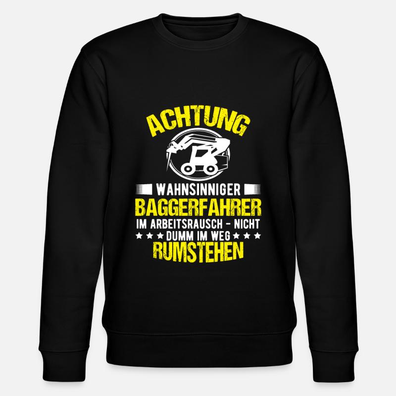 Baggerfahrer - Stanley/Stella Unisex Bio-Sweatshirt CHANGER  - Schwarz