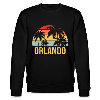 Orlando Florida - Stanley/Stella CHANGER Unisex Organic Sweatshirt - black - Front - Nik (191cm) & Marisol (170cm)