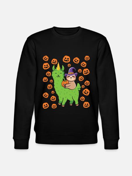 Halloween Sloth Witch - Stanley/Stella CHANGER Unisex Organic Sweatshirt - black
