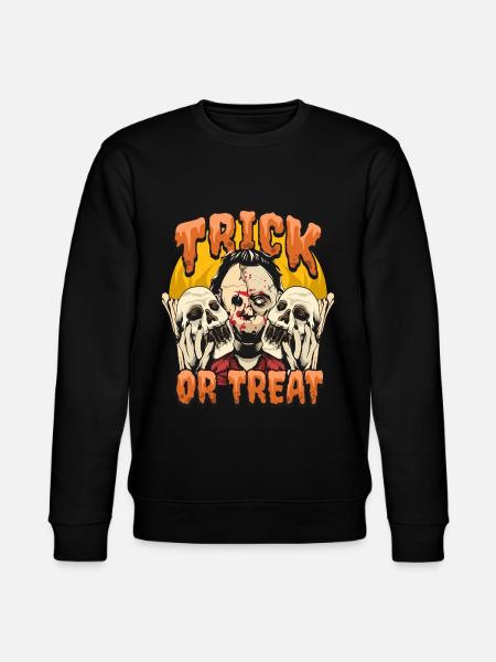 Halloween Pumpkin Horror - Stanley/Stella CHANGER Unisex Organic Sweatshirt - black