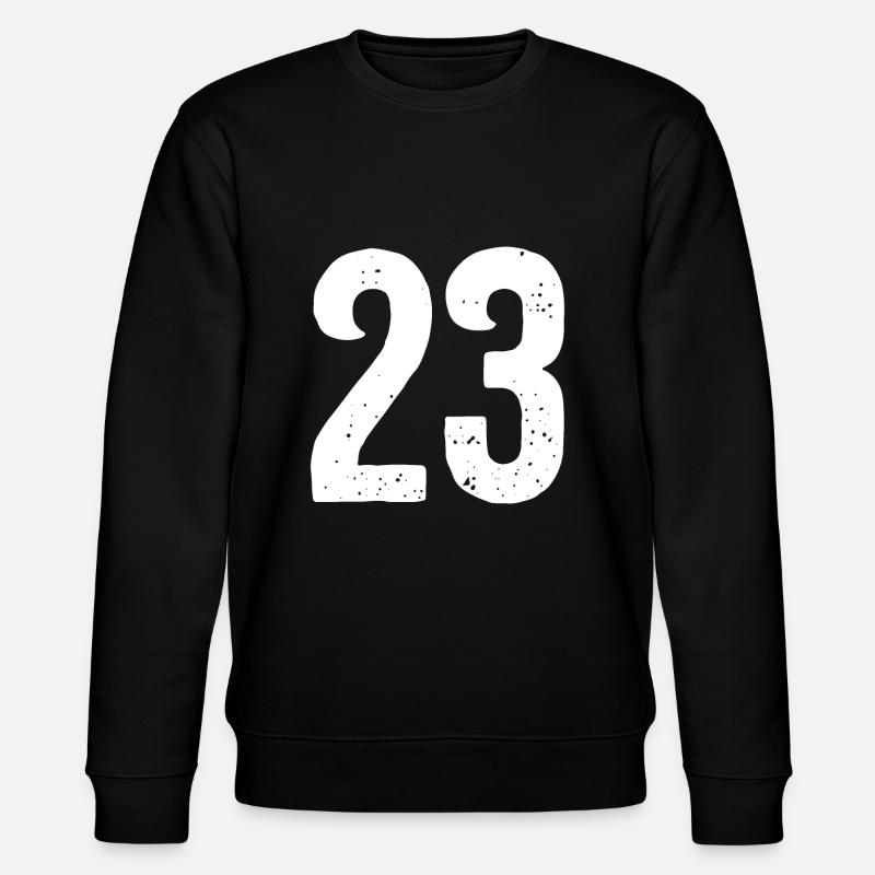 23 Numbers White - Stanley/Stella CHANGER Unisex Organic Sweatshirt - black