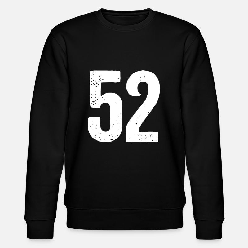 52 Numbers White - Stanley/Stella CHANGER Unisex Organic Sweatshirt - black