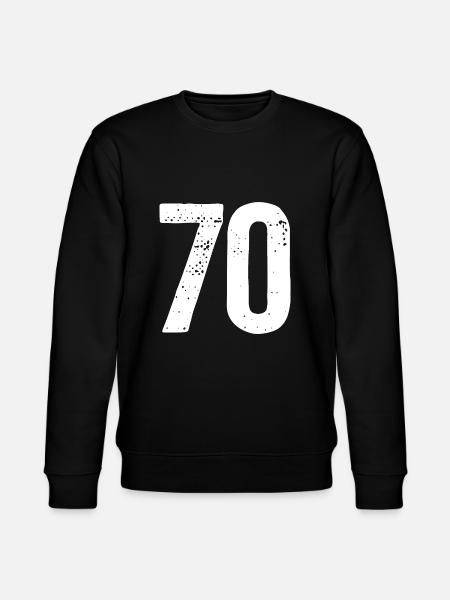 70 Numbers White - Stanley/Stella CHANGER Unisex Organic Sweatshirt - black