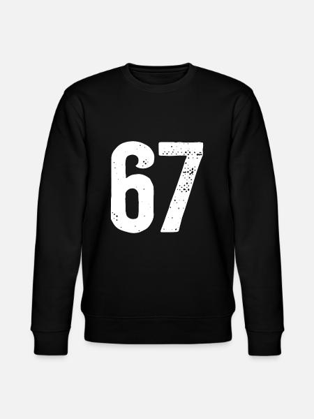 67 Numbers White - Stanley/Stella CHANGER Unisex Organic Sweatshirt - black